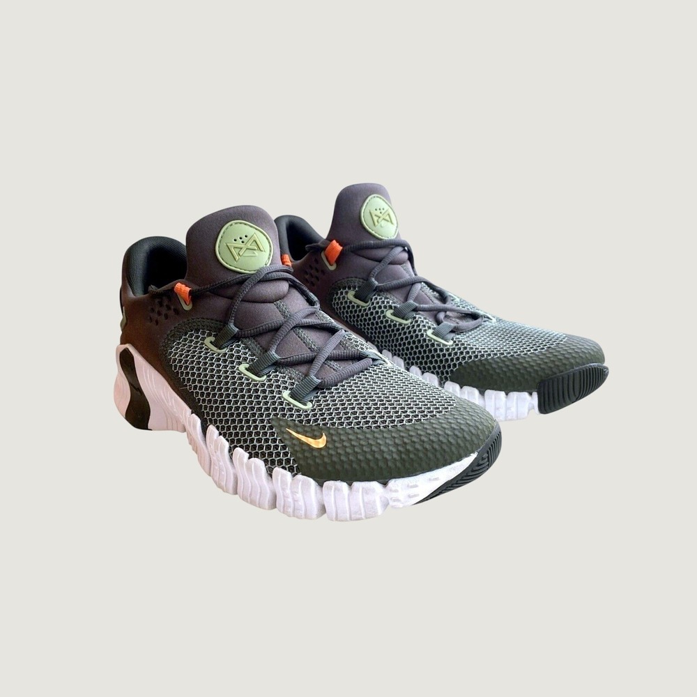 Nike Free Metcon 4 Mens Training Shoes Olive Grey Orange CT3849-008